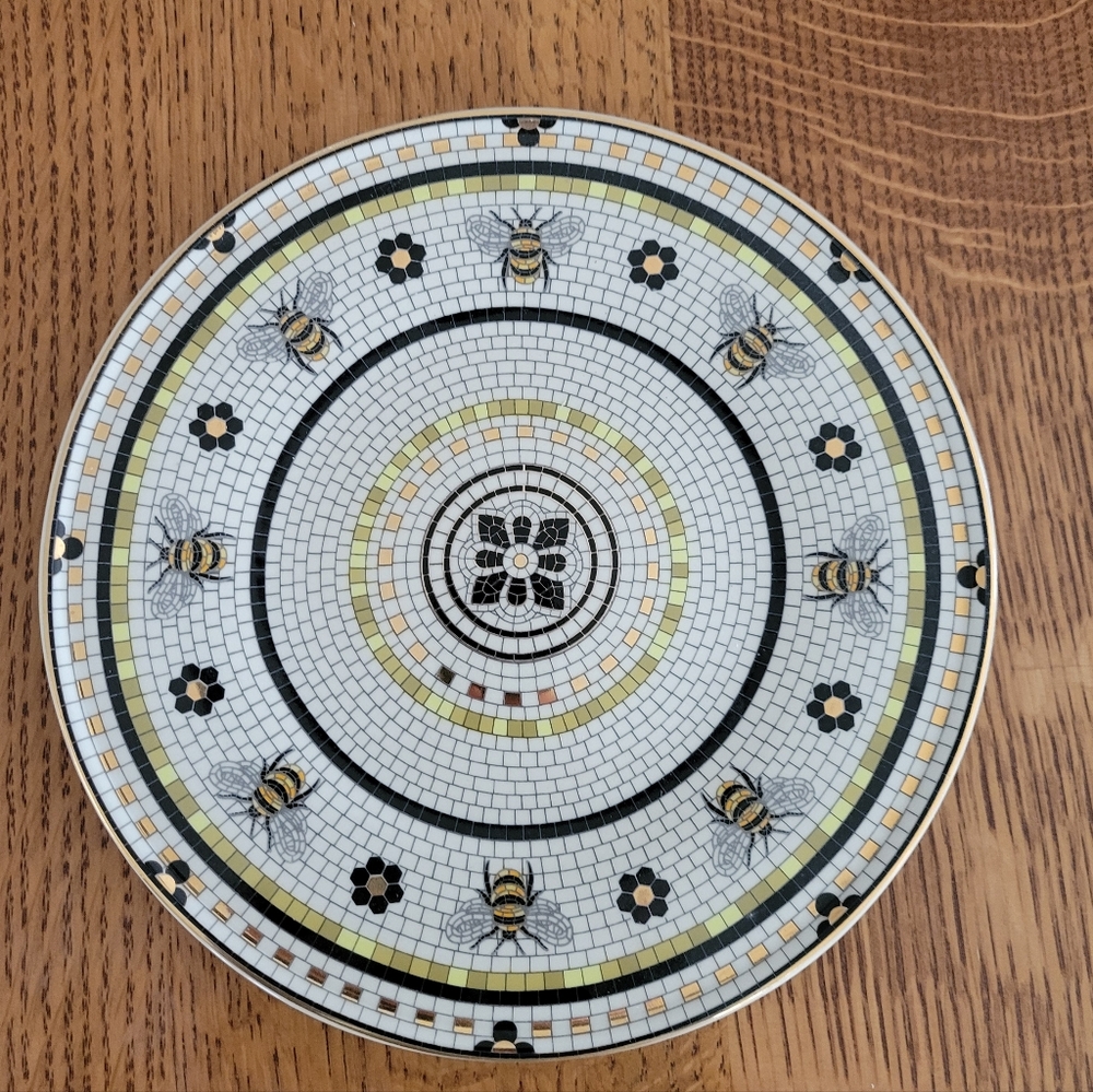 Anthropologie Bistro Tile Stoneware Dessert Plate - Bumblebee - Picture 6 of 9